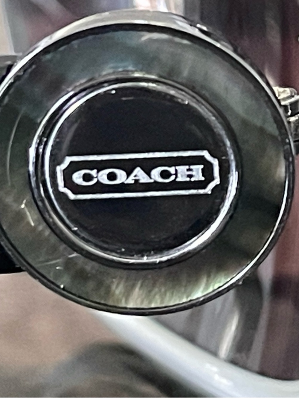 Coach Black Oversized Women's Sunglasses with Beige Signature Case “Ella” - Picture 3 of 9